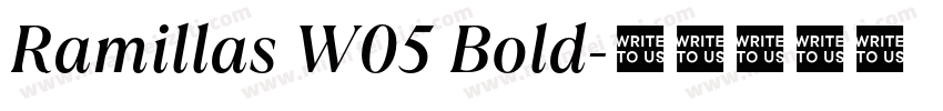 Ramillas W05 Bold字体转换